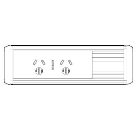 Phoenix Desk Power Rail (White)