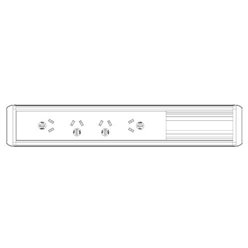 Phoenix Desk Power Rail (White)