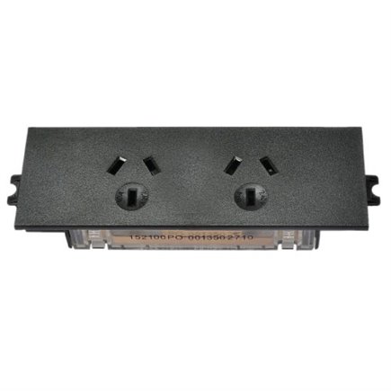 Double GPO Quick Fit Auto Switched Outlet  (Black)