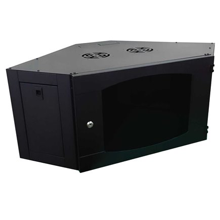 6RU Corner Wall Mounted Data Cabinet 900mm x 550mm