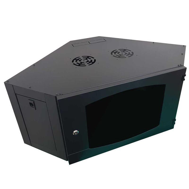 12RU Corner Wall Mounted Data Cabinet 900mm x 550mm