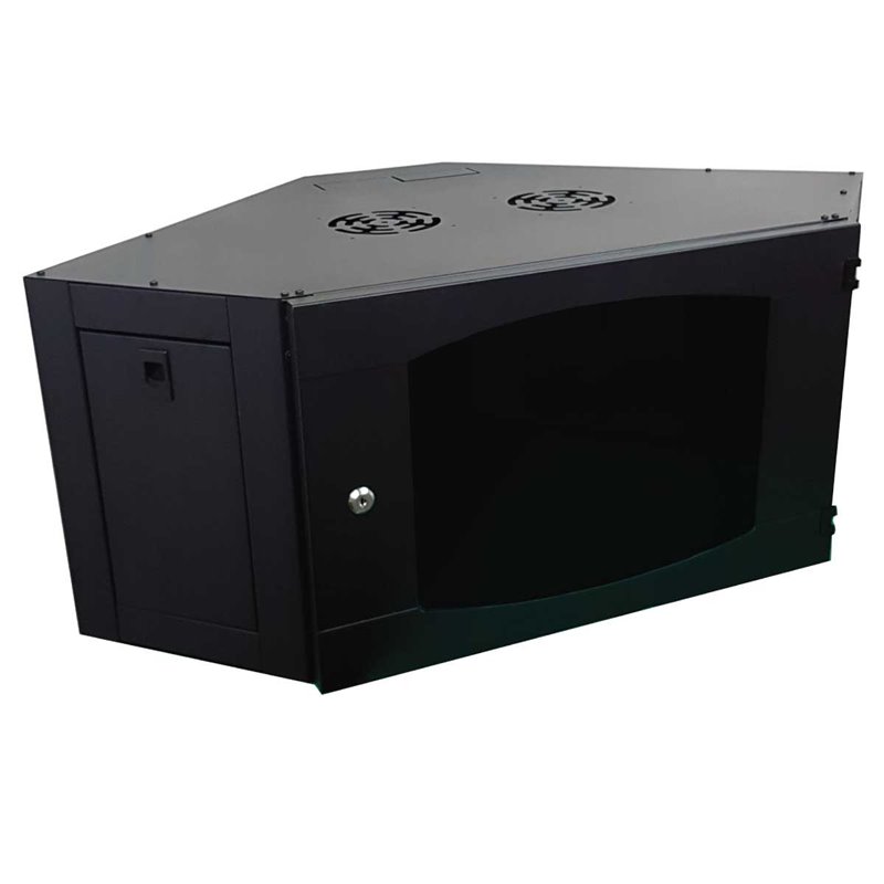 12RU Corner Wall Mounted Data Cabinet 900mm x 550mm