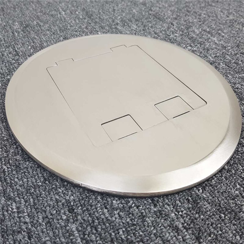 Floor Outlet Box 1 Standard DGPO Stainless Steel Round Flush 145 Series