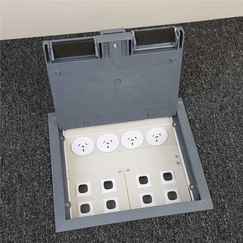 4 Power Plastic Lid  Floor Outlet Box