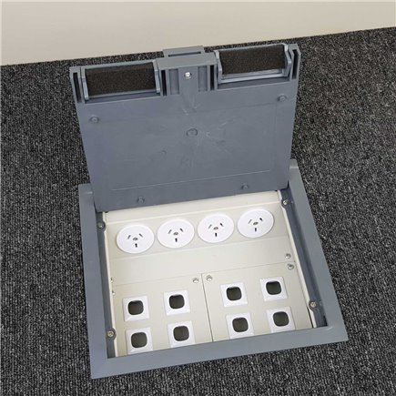 4 Power Plastic Lid  Floor Outlet Box