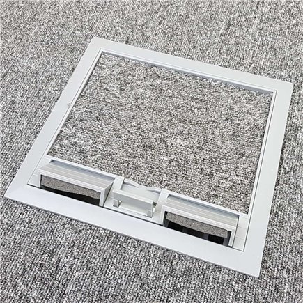 4 Power 8 Data Plastic Lid  Floor Outlet Box