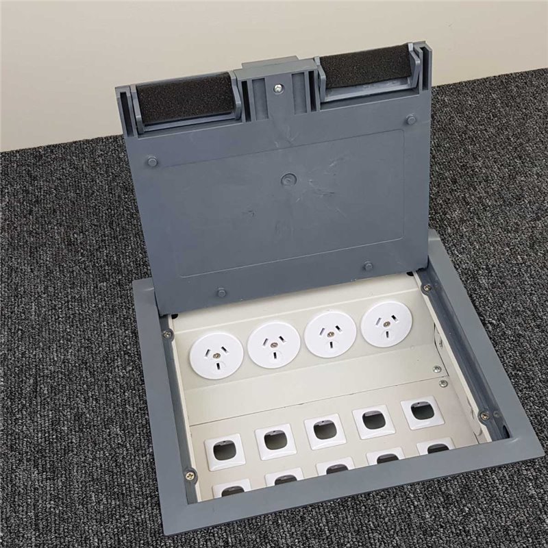 4 Power Plastic Lid  Floor Outlet Box