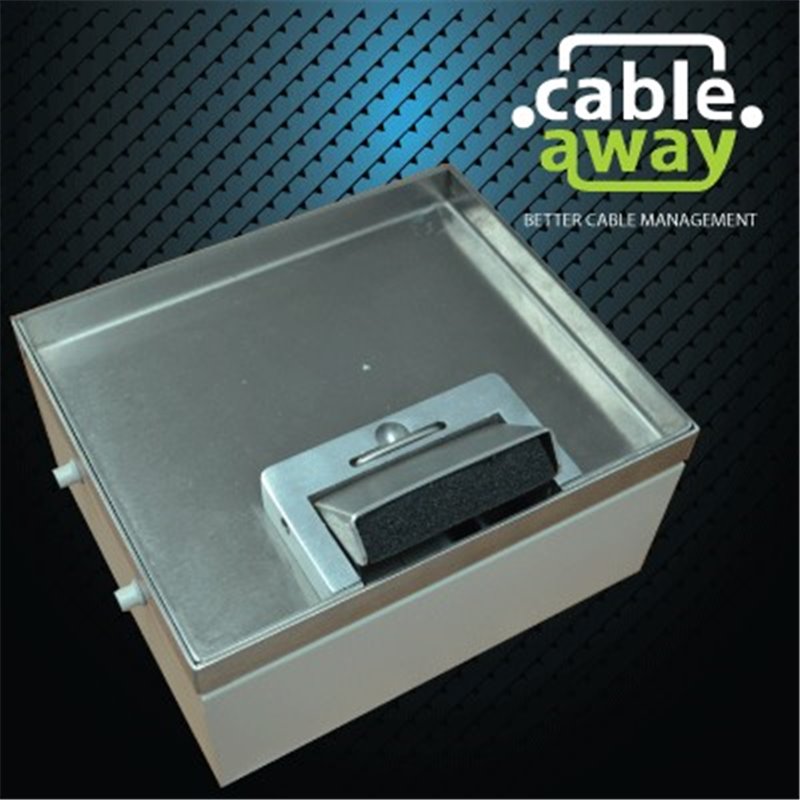 2 Power 8 Data Stainless Steel 19mm Recessed Lid  Floor Outlet Box