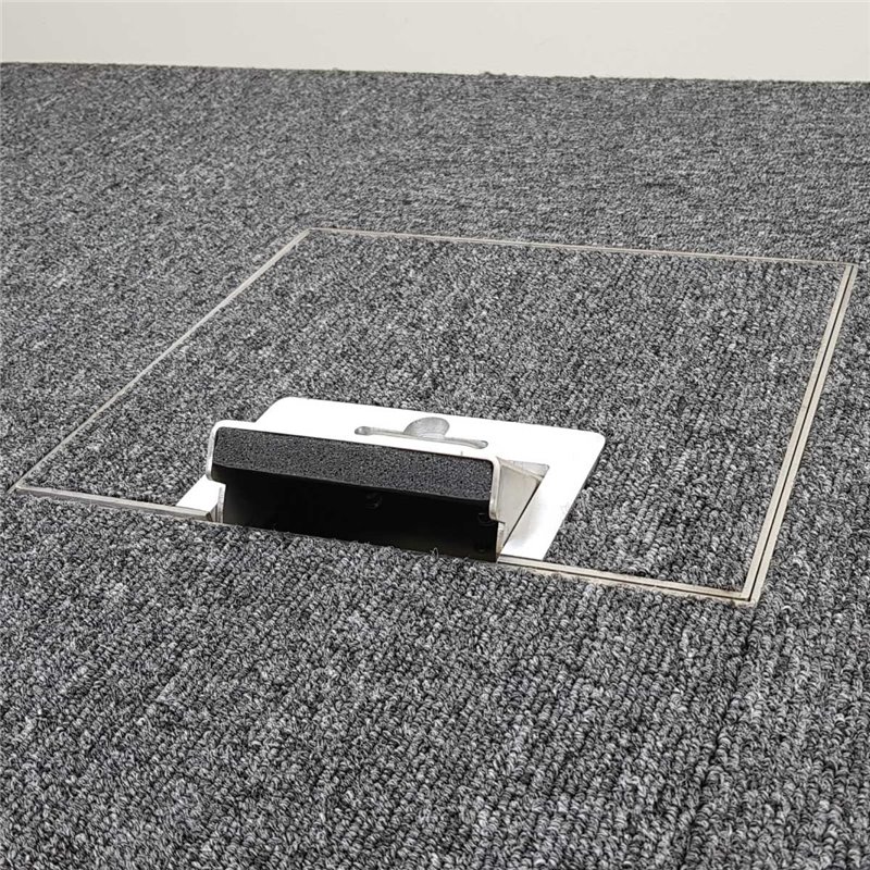 4 Power 10 Data Stainless Steel 14mm Recessed Lid  Floor Outlet Box