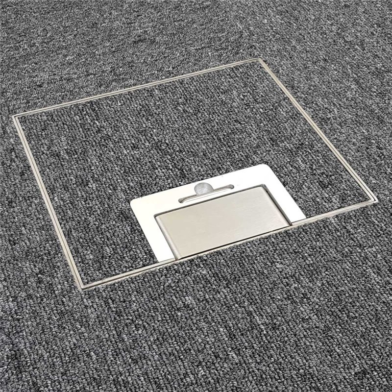 6 Power 5 Data Stainless Steel 19mm Recessed Lid  Floor Outlet Box