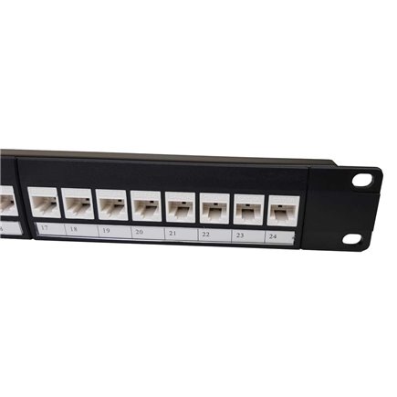 1RU 24 Port Cat6A Universal Termination Patch Panel