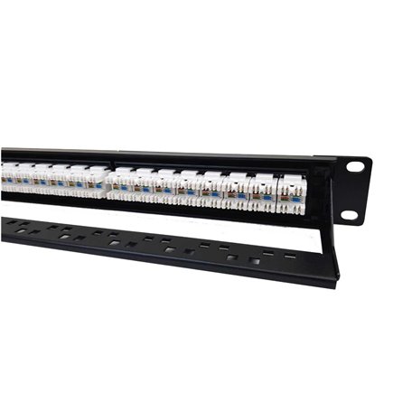 1RU 24 Port Cat6A Universal Termination Patch Panel
