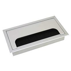 DESK CABLE ENTRY 80x160 ANODISED