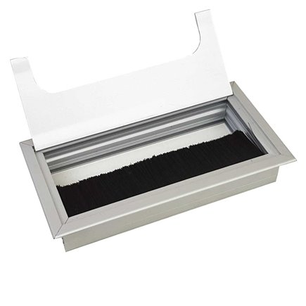 DESK CABLE ENTRY 80x160 ANODISED