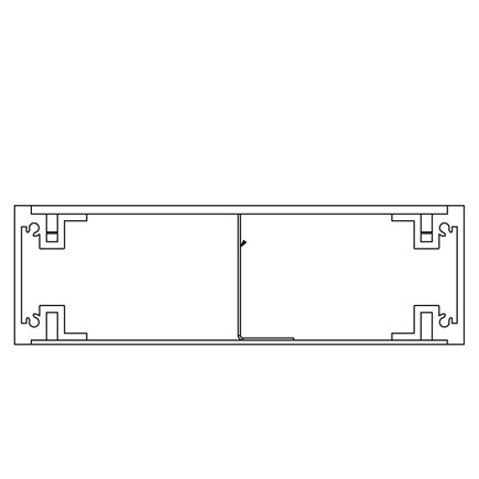 50mm Deep Aluminium sided In Floor Duct