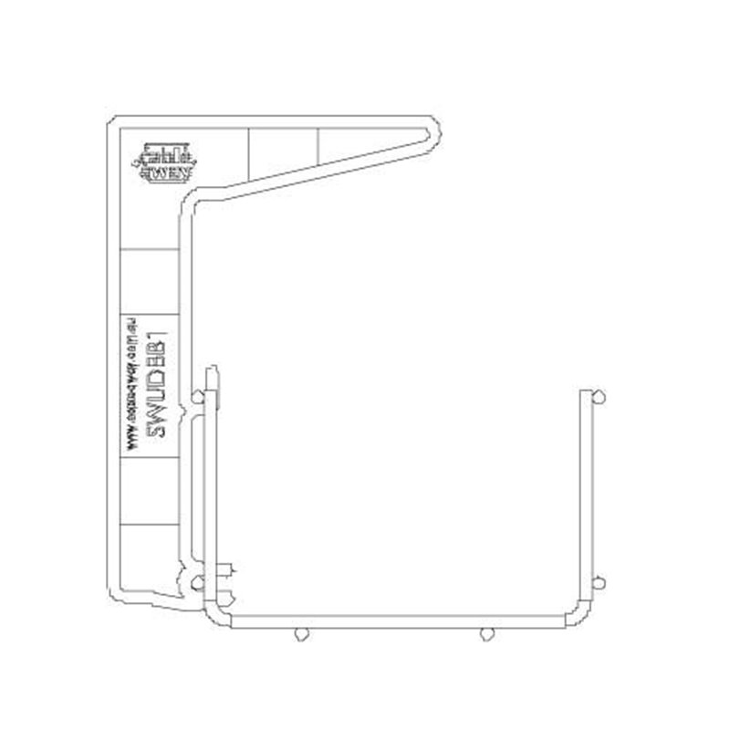 900mm Single Tier Under Desk Cable Basket (white)