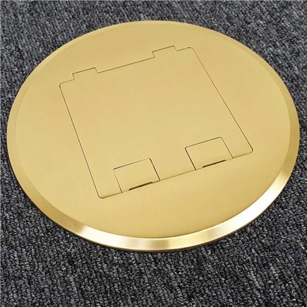 Floor Outlet Box 1 Standard DGPO Brass Round Flush 145 Series