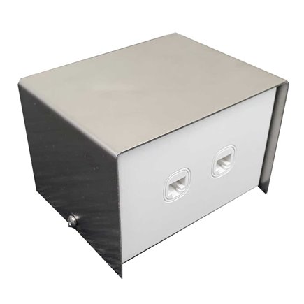FP Series Floor Pedestal Outlet Box Stainless Steel 2 x DGPO + 2 x Data Provisions