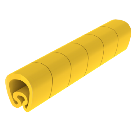 Unex pre-cut markers yellow 8 in Plasticized PVC