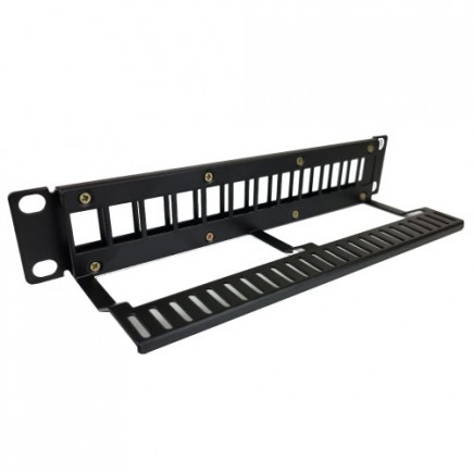 1RU 12 Port Unloaded Patch Panel 10" (Key Stone Jacks)