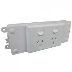 SOFT WIRED DOUBLE SWITCHED OUTLET (WHITE)