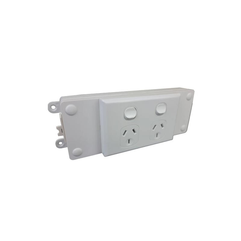 SOFT WIRED DOUBLE SWITCHED OUTLET (WHITE)