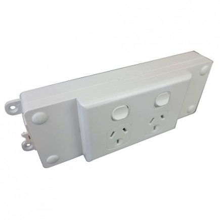 SOFT WIRED DOUBLE SWITCHED OUTLET (WHITE)