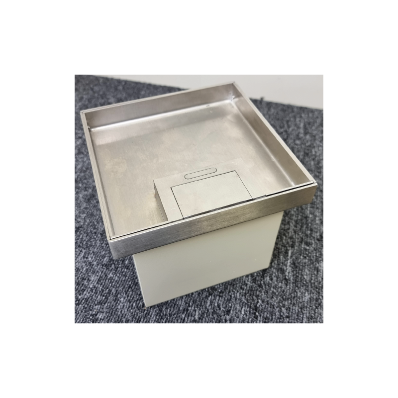 Floor Outlet Box 19mm Recess Lid1 Standard GPO Stainless Steel Flush 145 Series