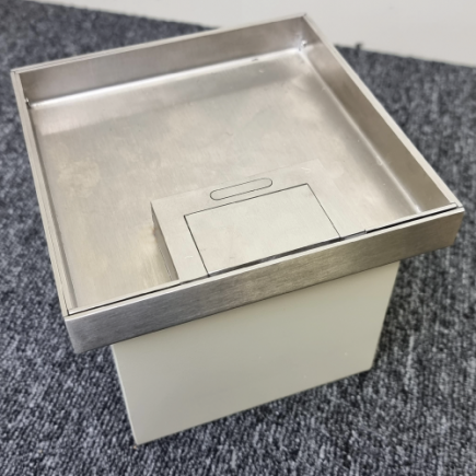 Floor Outlet Box 1 Standard GPO ( 2 x USB charge) 19mm Stainless Steel Recess lid 145 Series