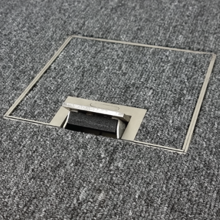 Floor Outlet Box 2 Power 19mm Stainless Steel Recessed Lid 145 Series