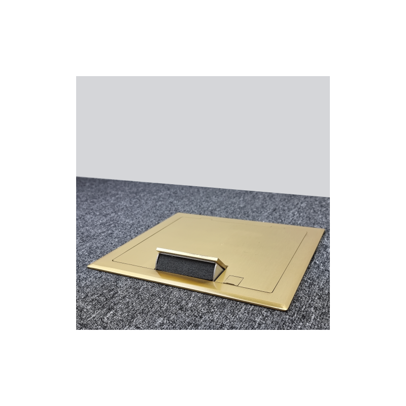 6 Power 5 Data Brass Flush Lid  Floor Outlet Box
