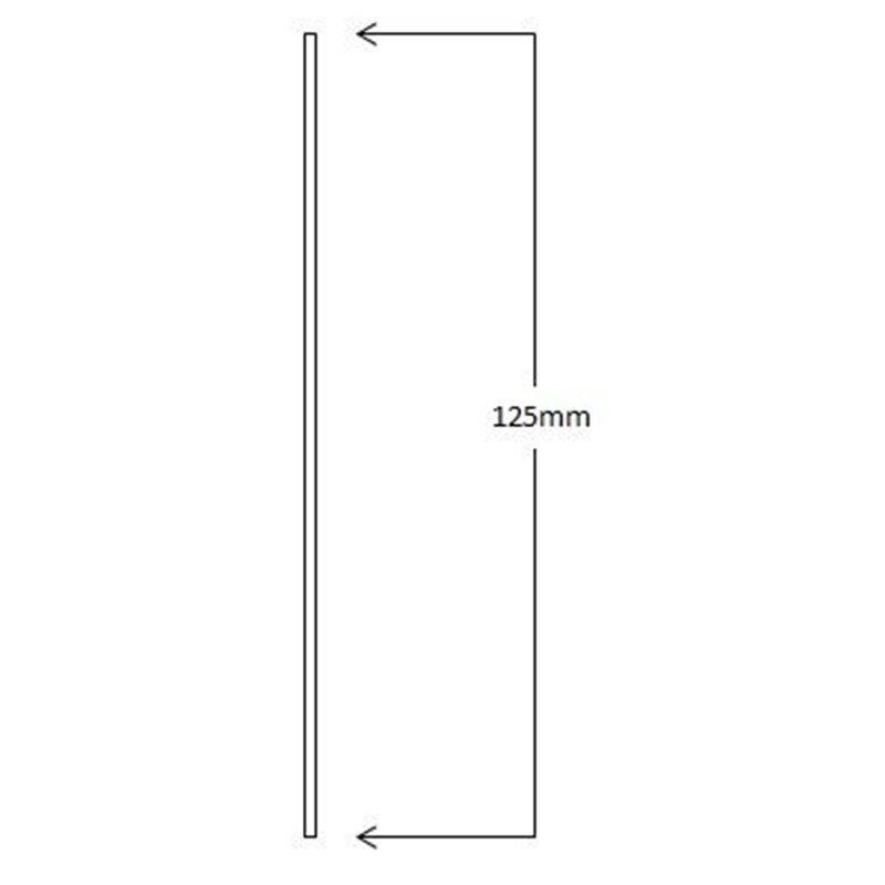 Flat Stick on Dress Skirting 125mm High