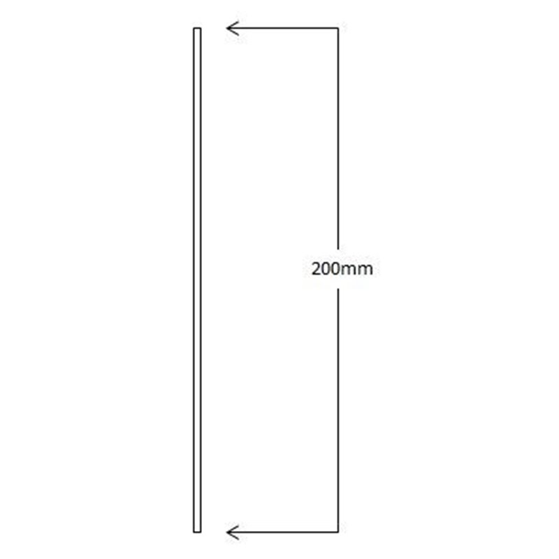 Flat Stick on Dress Skirting 200mm High