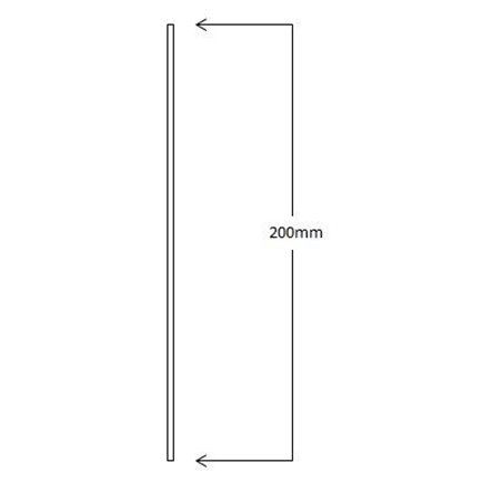 Flat Stick on Dress Skirting 200mm High