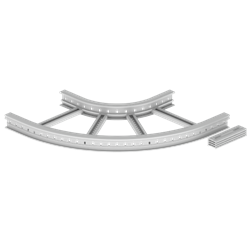 Unex Flat corner 90Â° 85x500 R300 in U23X