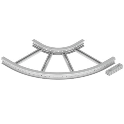 Unex Flat corner 90Â° 85x600 R300 in U23X