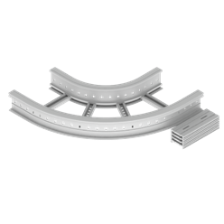 Unex Flat corner 90Â° 135x400 R300 in U23X