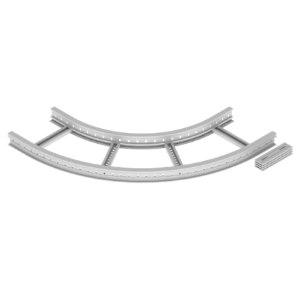 Unex Flat corner 90Â° 85x400 R600 in U23X