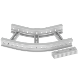 Unex Flat corner 45Â° 85x300 R300 in U23X