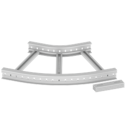 Unex Flat corner 45Â° 85x600 R300 in U23X