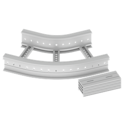 Unex Flat corner 45Â° 135x400 R300 in U23X