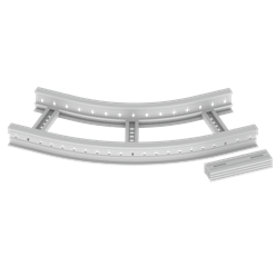 Unex Flat corner 45Â° 85x300 R600 in U23X