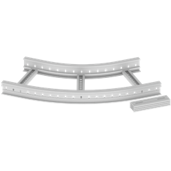 Unex Flat corner 45Â° 85x400 R600 in U23X