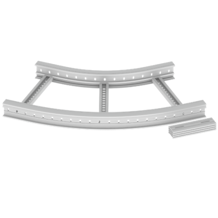 Unex Flat corner 45Â° 85x500 R600 in U23X