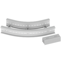 Unex Flat corner 45Â° 135x300 R600 in U23X