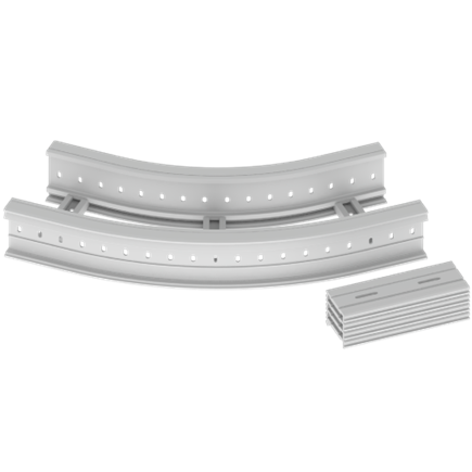 Unex Flat corner 45Â° 135x300 R600 in U23X