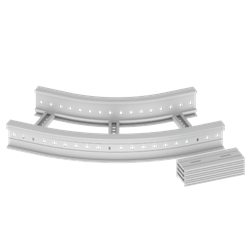 Unex Flat corner 45Â° 135x400 R600 in U23X