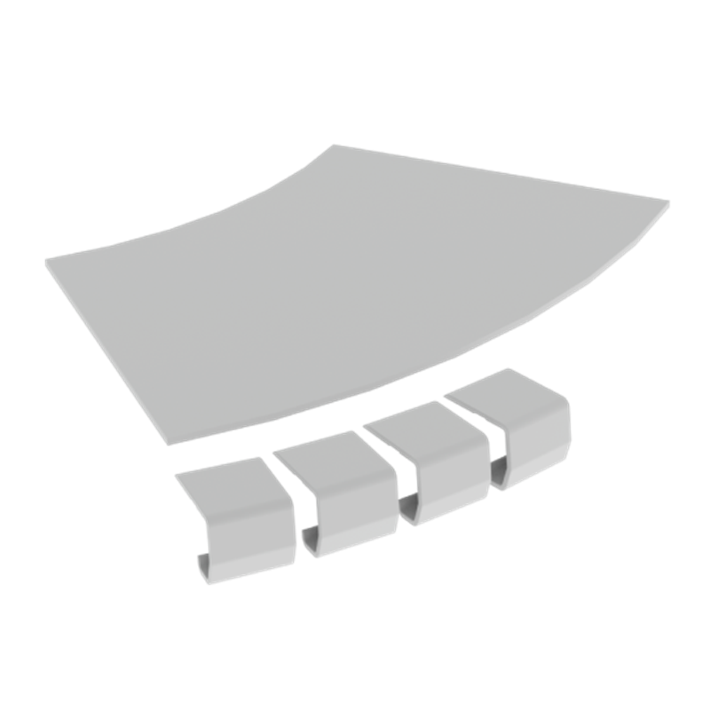 Unex Flat corner cover 45Â° 200 R300 in U23X