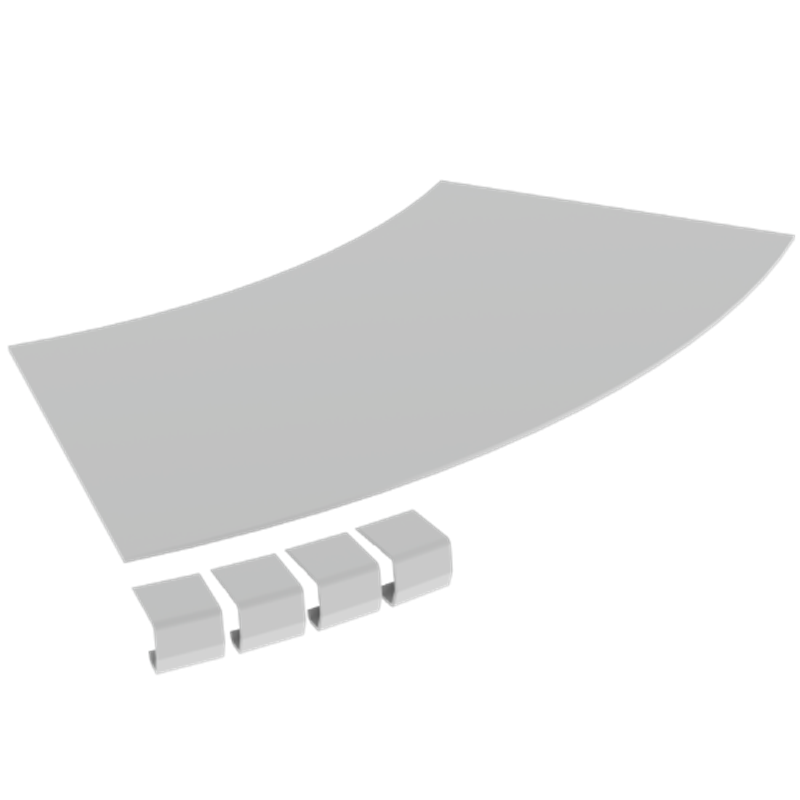 Unex Flat corner cover 45Â° 300 R600 in U23X