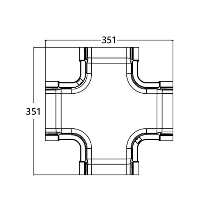 FIBRE CABLE TRAY HORIZONTAL CROSS 120w